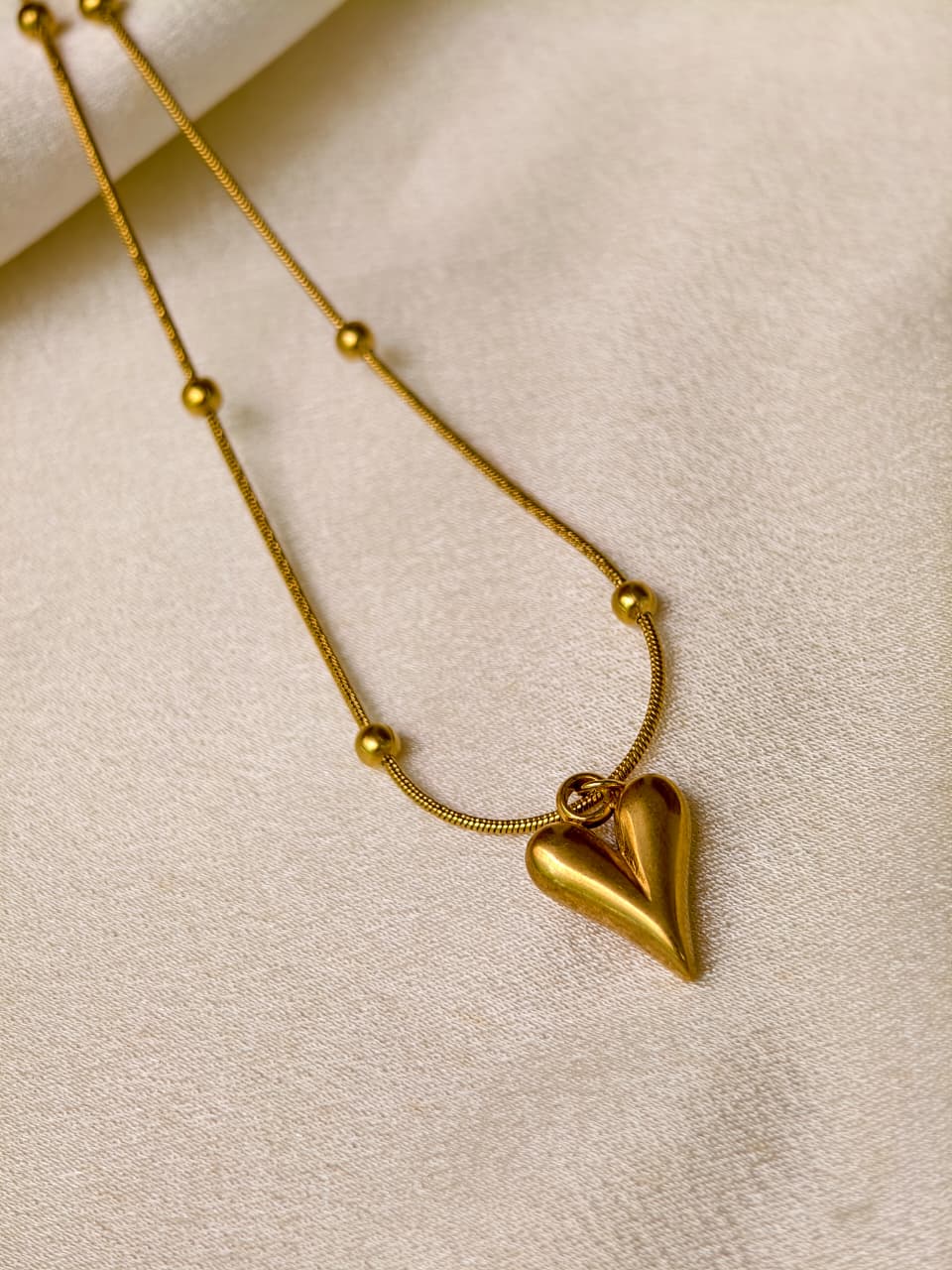Blush heart necklace