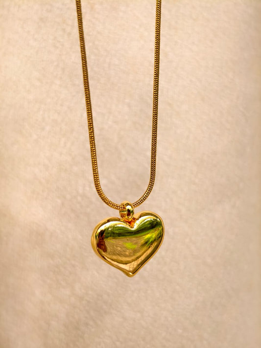 Golden heart necklace