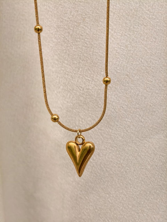 Blush heart necklace