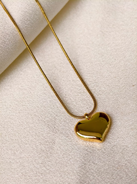 Golden heart necklace